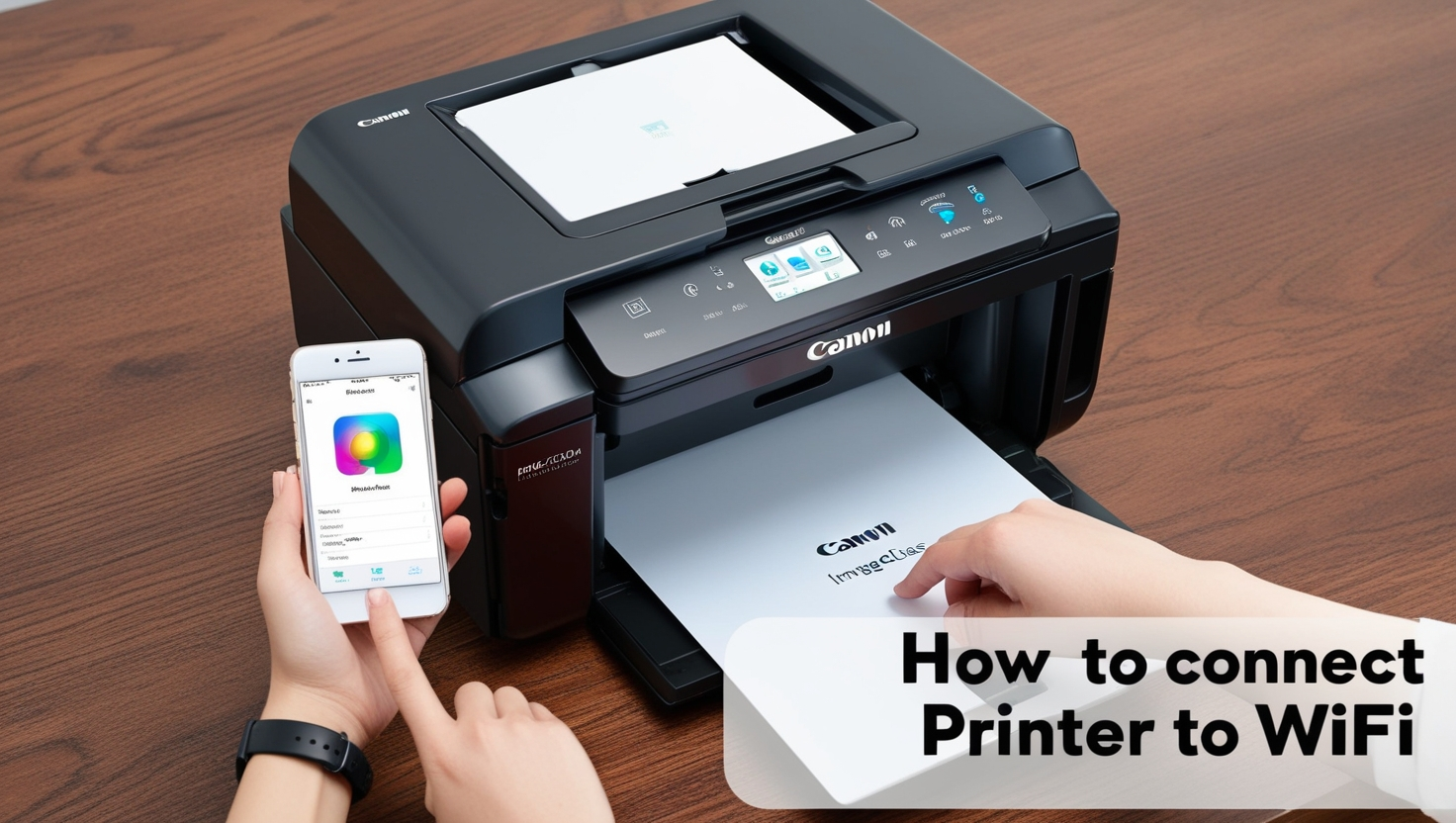 How to Connect Printer to WiFi Canon Color ImageCLASS RFB44CD4