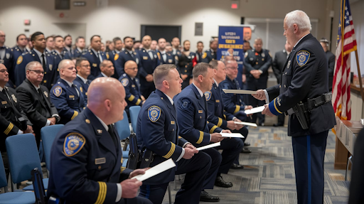 certificate ceremony officers class Lynnfield Police Academy