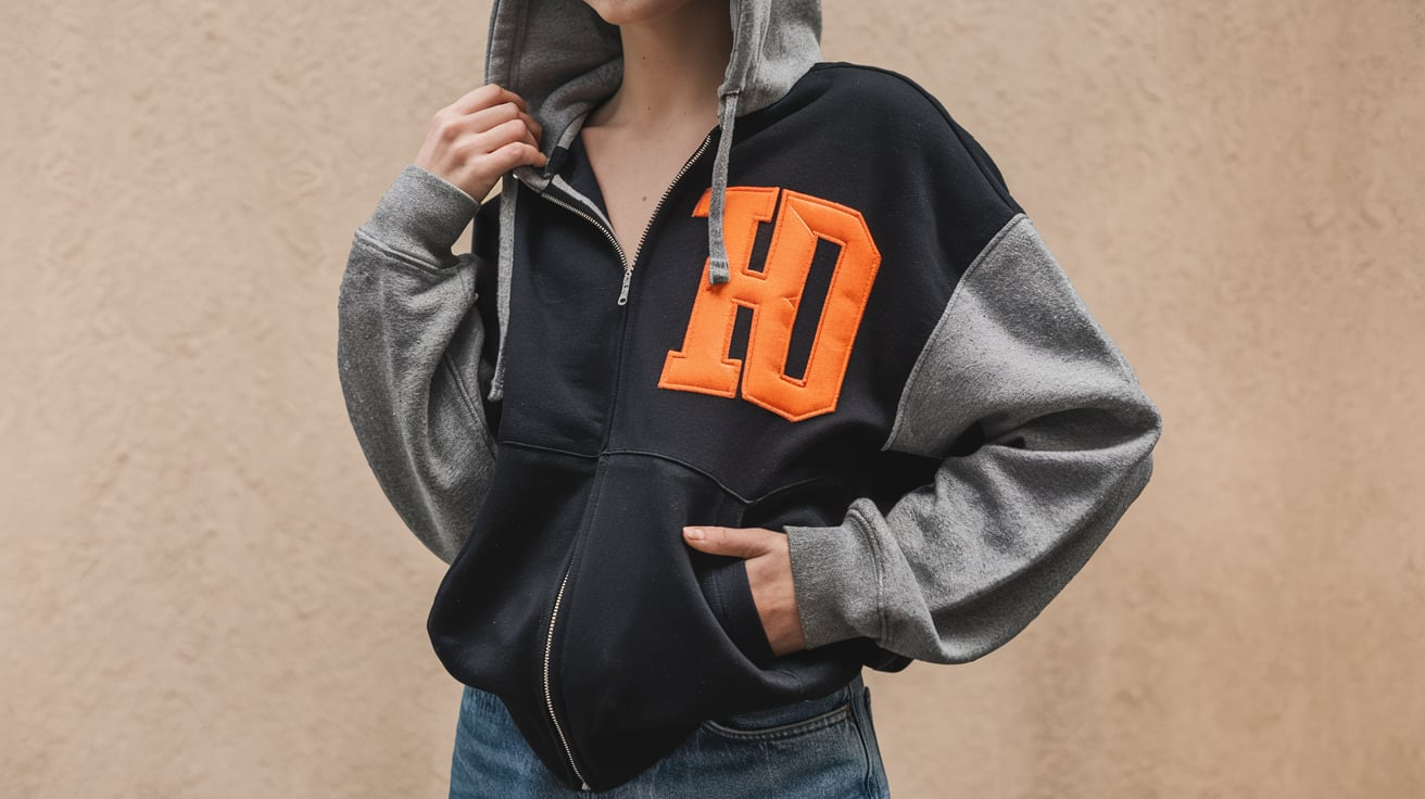 Hoodie with Zipper Nubby