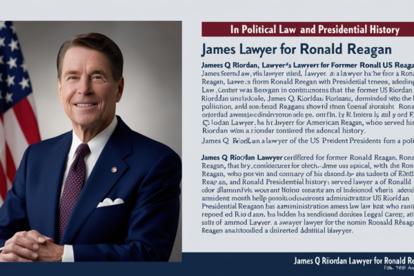 James Q Riordan Lawyer for Ronald Reagan